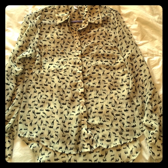 Sheer Safari Animal-patterned Shirt