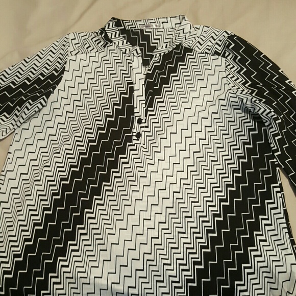 Black and white dress shirt