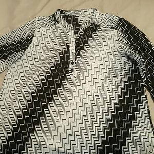 Black and white dress shirt