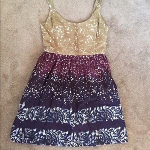 Splatter print summer dress