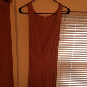 Long maxi dress, plunging sexy neckline