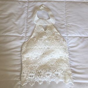 🚫SOLD🚫 White lace crop top