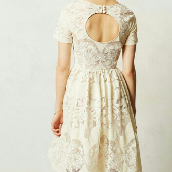 Anthropologie Off-white Lace Dress - Picture 2 of 4