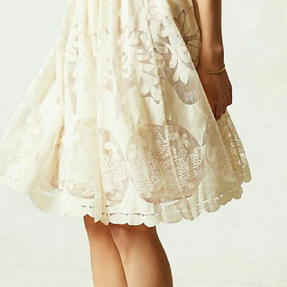 Anthropologie Off-white Lace Dress - Picture 3 of 4