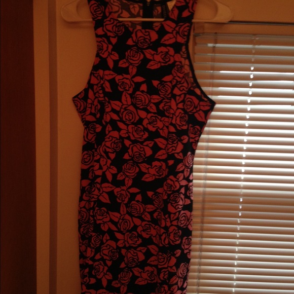 Hot pink and black short, right dress