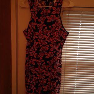 Hot pink and black short, right dress