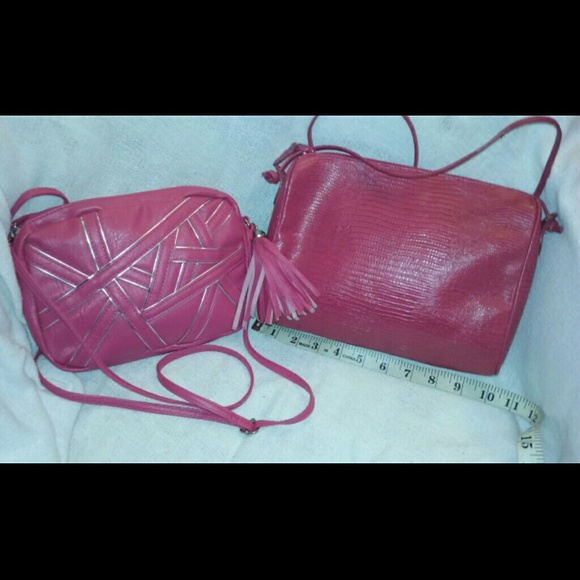 Vintage Handbags - Hot Pink Handbag Purse Pair J Moore/Candie's