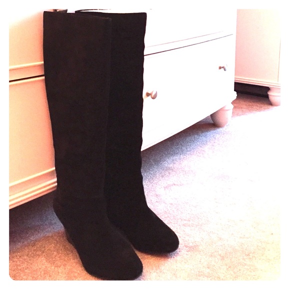 7 1/2 Michael Kors Black Burke Wedge Boot