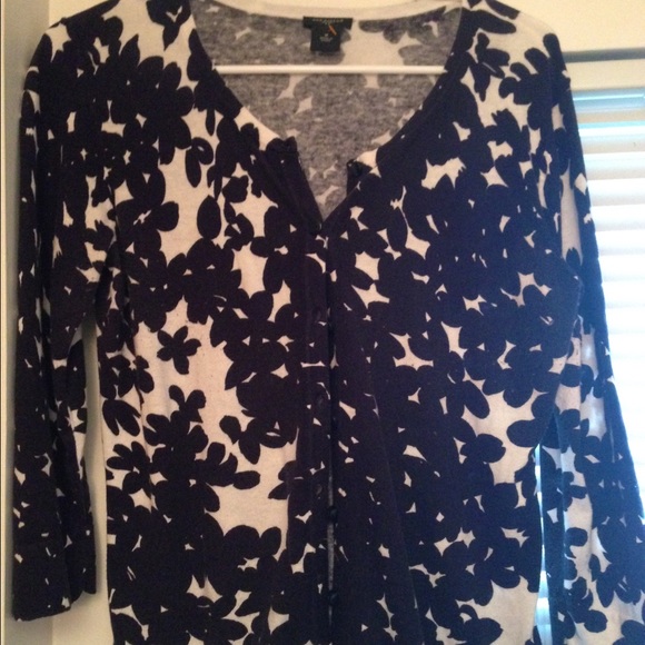 Navy and white sweater, in good condition