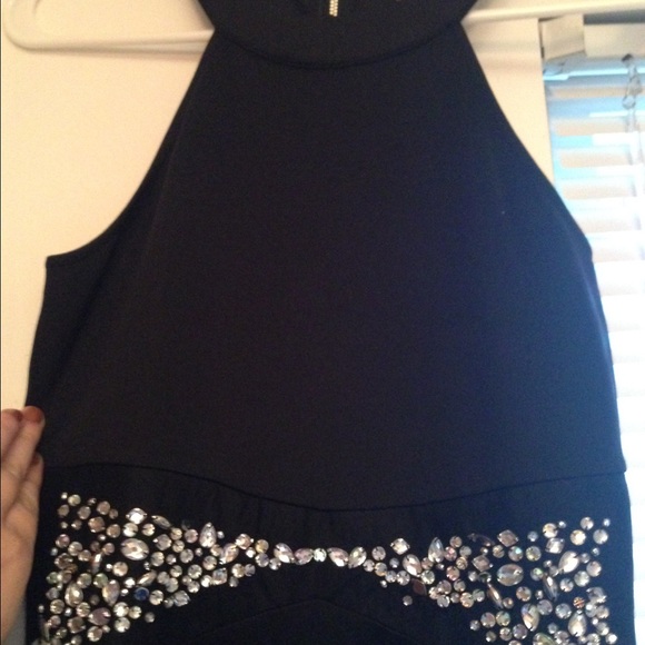 Black mini dress