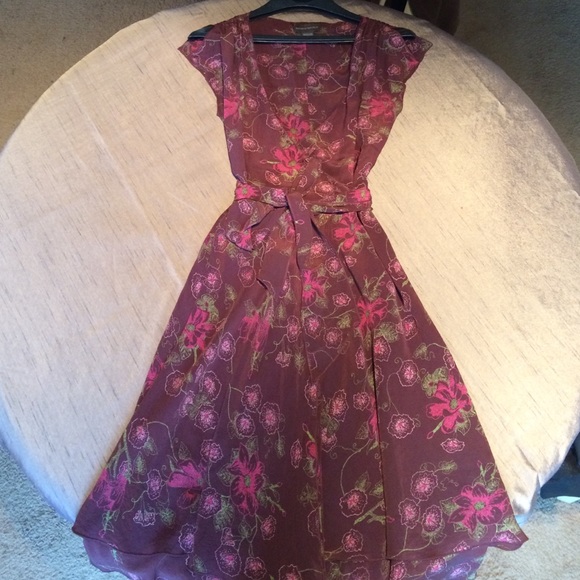 Banana Republic wrap silk dress