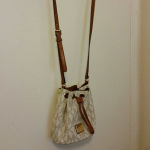 Michael Kors Jules drawstring mini bucket.