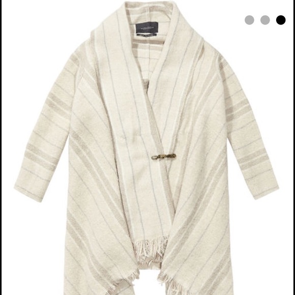 Wool blend poncho