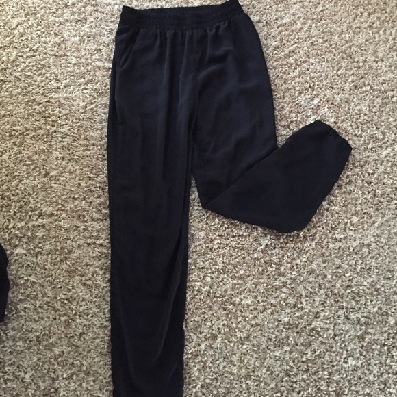 Black straight/skinny dress joggers