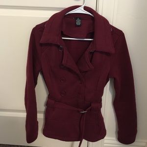 Maroon Pea Coat