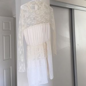 Free people ivory lacey dress