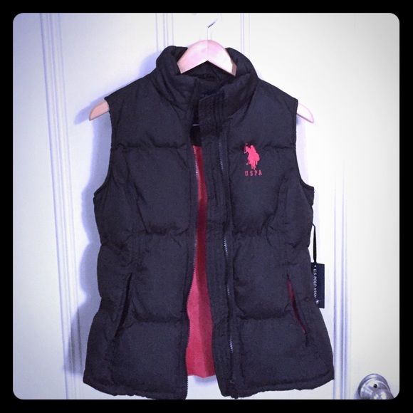NWT Black Polo Vest