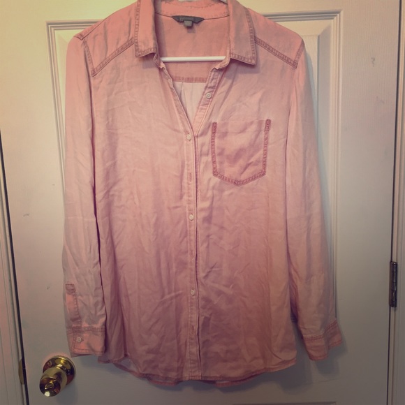 Peachy pink button up