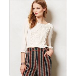 Anthropologie "Lace Folio" blouse by Maeve