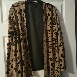 Leopard sweater with sheer back