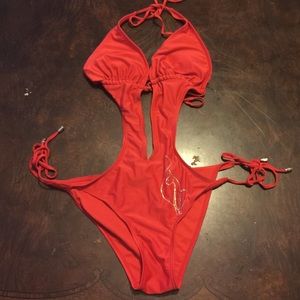 Authentic Red baby phat swim suit