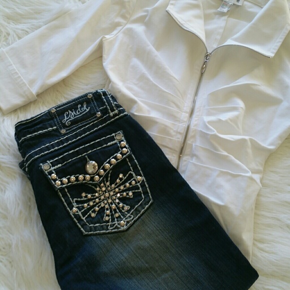 LA Idol Denim - 💞SALE💞 LA Idol Embellished Crop Jeans