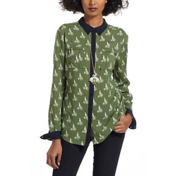Anthropologie "Bagatelle Buttondown" blouse