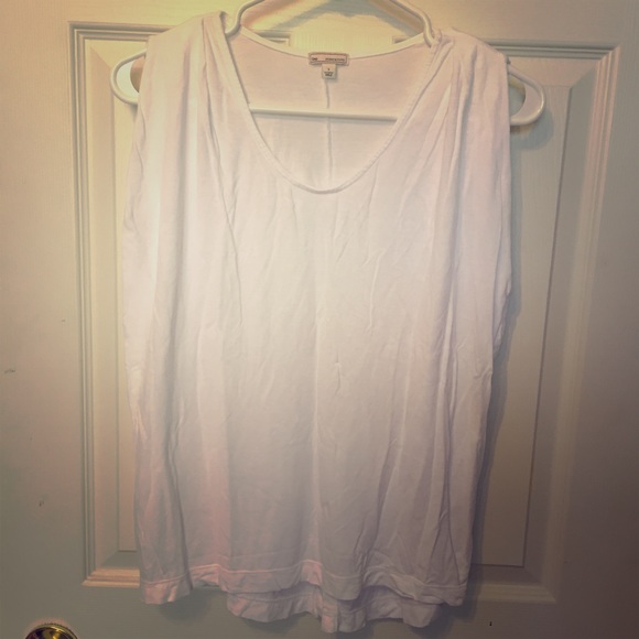 Sleeveless white tank