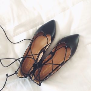 Lace up flats