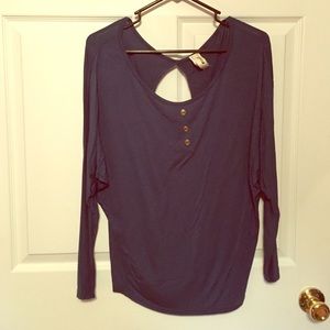 Swell 3/4 sleeve dark teal shirt