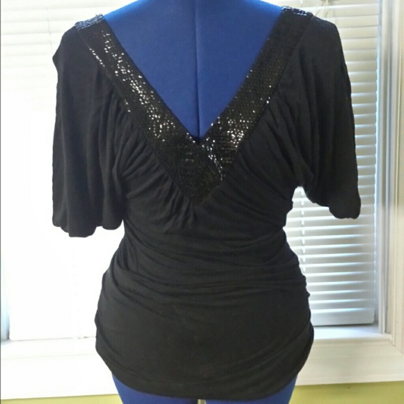 Black Sequence Top