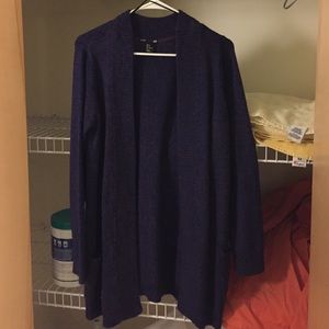 Deep purple open cardigan