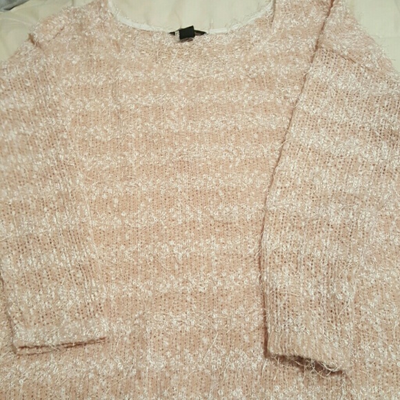 Pink fringe sweater