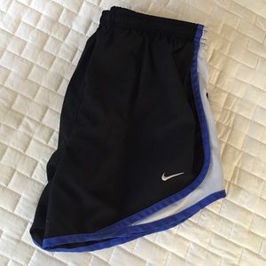 Black, white and blue Nike shorts