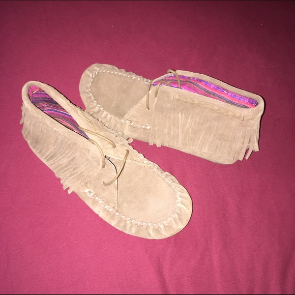 MOSSIMO SUEDE BOHO INDIE HIPPIE TRIBAL MOCCASINS