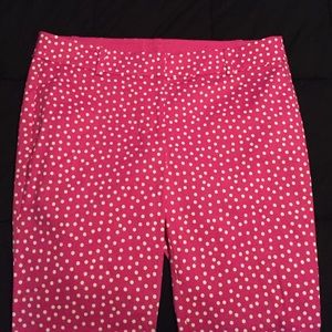 Ann Taylor Pink Polka Dot Pants