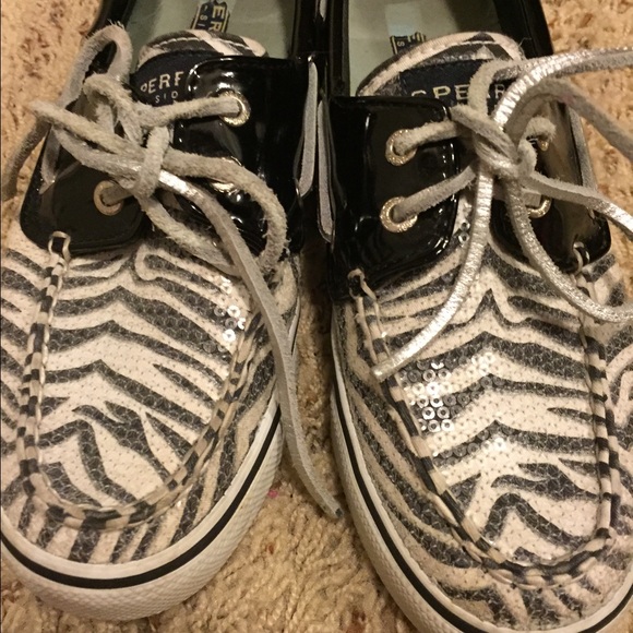 zebra sperry shoes