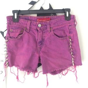 Spiked Levi Shorts