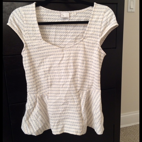 Cute peplum style Anthropologie top