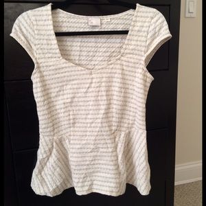 Cute peplum style Anthropologie top