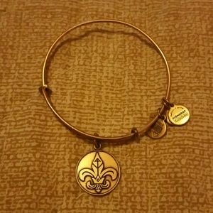 Alex and Ani fleur de lis charm bangle bracelet