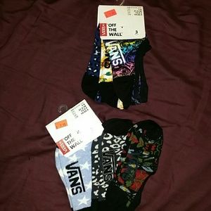 6 pairs of Vans girls low cut socks