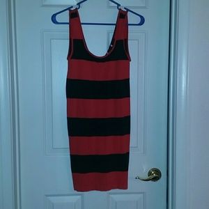 Black and Red Striped Dress