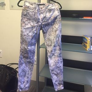 Zara basic snake pattern skinny trousers