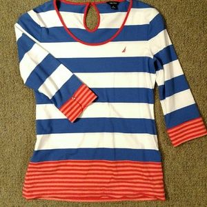 New Nautica Top scoop neck medium