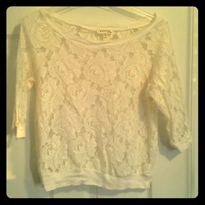 ANTHROPOLOGIE MONTEAU Lace Top