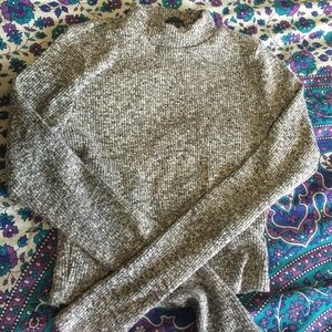 Long sleeve turtle neck crop top