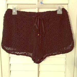 Black Lace Shorts