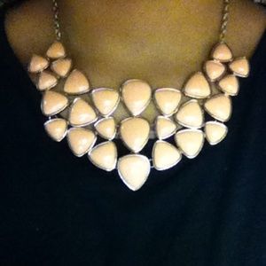 Light pink statement necklace