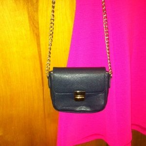 Navy blue & gold small purse !! $5 off for today!!